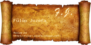 Fülöp Jozefa névjegykártya